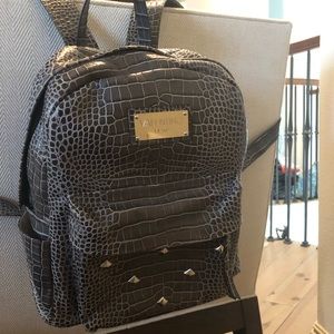Mario Valentino Diego Croc Embossed Backpack